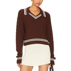 Eilir Sweater in Brown & White